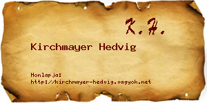 Kirchmayer Hedvig névjegykártya